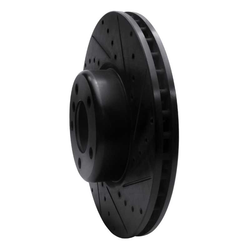 BMW 440i Gran Coupe Brake Rotor (1) - Front Right - R1 Concepts - Drilled & Slotted - Black - `12-`21